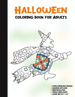 Halloween Coloring Book for Adults: 50 Halloween Illustrations Printed On One Side, Safe For Markers - Fun Craft Activity Gift - Stress Relieving Desi by Books, Spooky House