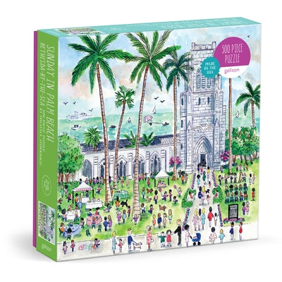 Michael Storrings Sunday in Palm Beach Bethesda by the Sea 500 Piece Puzzle by Galison