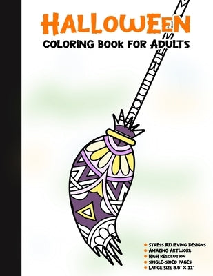 Halloween Coloring Book for Adults: 50 Halloween Illustrations Printed On One Side, Safe For Markers - Fun Craft Activity Gift - Stress Relieving Desi by Books, Spooky House