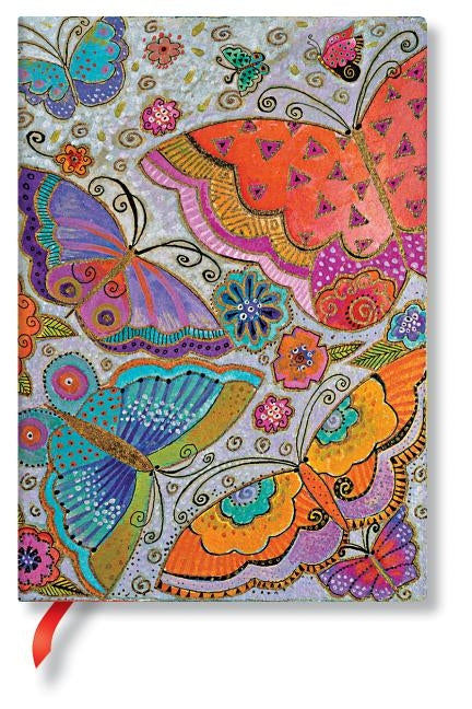 Flutterbyes MIDI Lined Softcover Journal, 176pg, 100gsm, Laurel Burch Collection by Paperblanks (Playful Creations) by Paperblanks