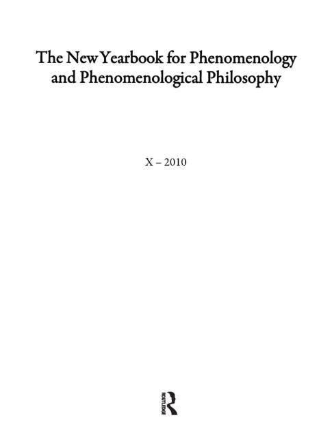 The New Yearbook for Phenomenology and Phenomenological Philosophy: Volume 10 by Hopkins, Burt