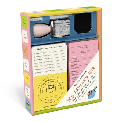 My Library Kit: Run Your Own Library at Home! Incl. Card Catalog Checkout Cards, Bookplates, Date Stamp & Inkpad by Knock Knock Kids