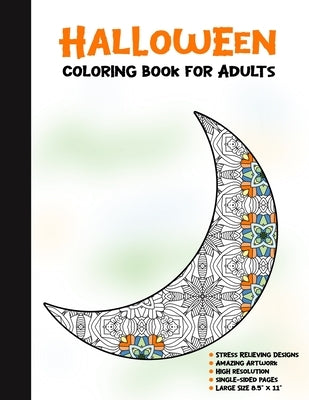 Halloween Coloring Book for Adults: 50 Halloween Illustrations Printed On One Side, Safe For Markers - Fun Craft Activity Gift - Stress Relieving Desi by Books, Spooky House