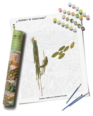Cactus Valley Paint by Numbers Kit & Canvas - DIY Adult Craft Kit - Artist Designed by Something, Journey Of