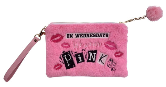 Mean Girls: On Wednesdays We Wear Pink Plush Accessory Pouch by Insights