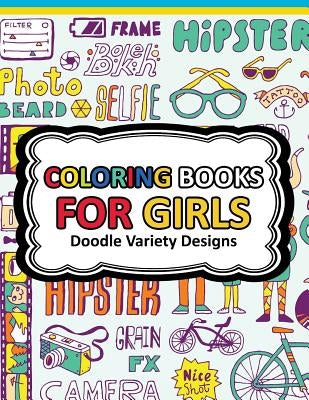 Coloring Book for Girls Doodle Cutes: The Really Best Relaxing Colouring Book For Girls 2017 (Cute, Animal, Dog, Cat, Elephant, Rabbit, Owls, Bears, K by Adult Coloring Books for Stress Relief