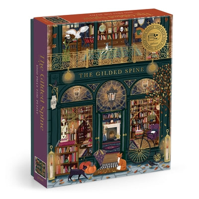 The Gilded Spine 1000 Piece Foil Puzzle by Galison