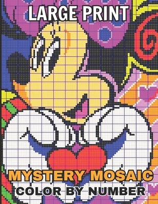 large print mystery mosaic color by number: New 50 Large Print Mystery Mosaic Coloring Book- with Fun, Easy, and Relaxing Animals, Fish, Birds.... Des by Book House, Jokciven