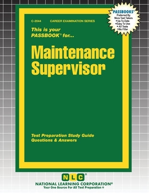 Maintenance Supervisor by Passbooks