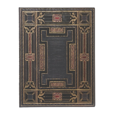 Paperblanks Onyx Asterales Hardcover Journal Ultra Lined Elastic Band Closure 144 Pg 120 GSM by Paperblanks