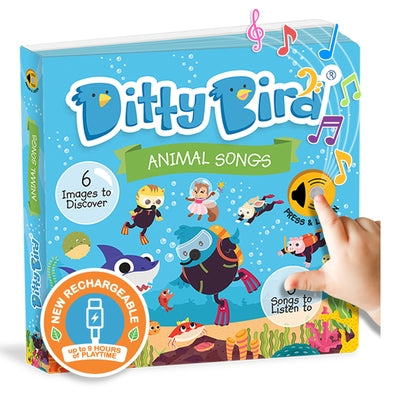 Ditty Bird Animal Songs Interactive Sound Book for Toddlers 1- 3 Musical Books for 1 Year Old Baby Shark by Ditty Bird