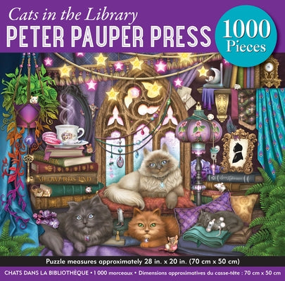 Cats in the Library 1000-Piece Jigsaw Puzzle by
