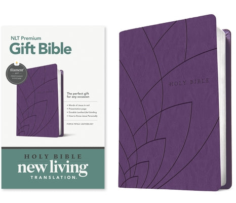 Premium Gift Bible Nlt, Filament Enabled (Leatherlike, Purple Petals, Red Letter) by Tyndale