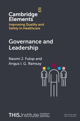 Governance and Leadership by Fulop, Naomi J.