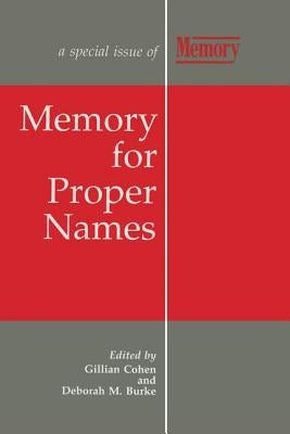 Memory for Proper Names: A Special Issue of Memory by Cohen