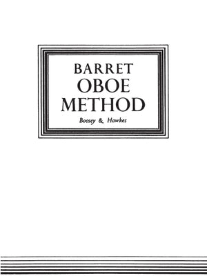 Oboe Method: Original Edition by Barrett, Apollon
