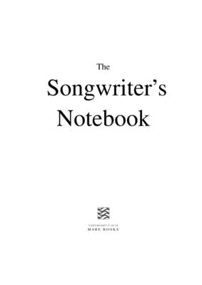 The Songwriter's Notebook by Books, Mare