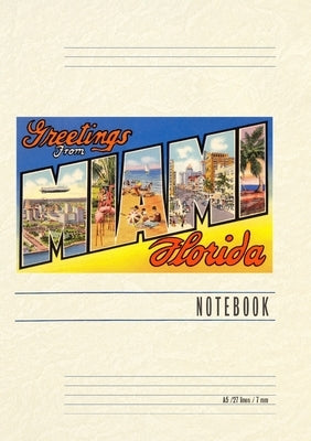 Vintage Lined Notebook Greetings from Miami, Florida by Found Image Press