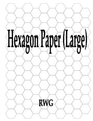 Hexagon Paper (Large): 50 Pages 8.5" X 11" by Rwg
