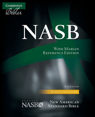 NASB Aquila Wide Margin Reference Bible, Black Calf Split Leather, Red-Letter Text Ns744: Xrm by
