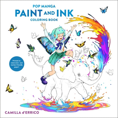 Pop Manga Paint and Ink Coloring Book by D'Errico, Camilla