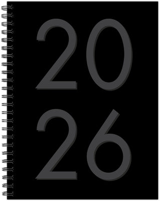 Black 2026 6.5 X 8.5 Weekly Monthly Softcover Planner by Willow Creek Press