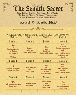 Semitic Secret: The Semitic Secret-How Biblical Authors Organized their Books to Include Both a Dictionary/Commentary and a Method to by North, Robert W.