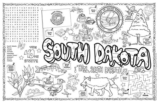 South Dakota Symbols & Facts Funsheet - Pack of 30 by Gallopade, International