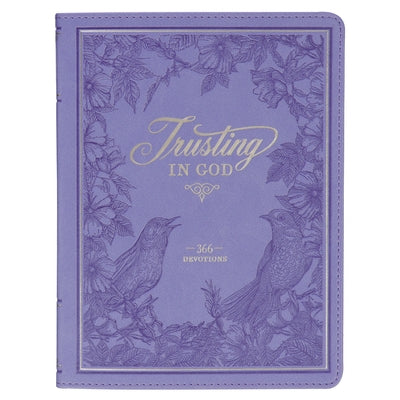 Devotional Trusting God Purple Faux Leather by Christian Art Gifts