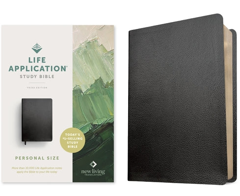 NLT Life Application Study Bible, Third Edition, Personal Size (Bonded Leather, Black, Red Letter) by Tyndale