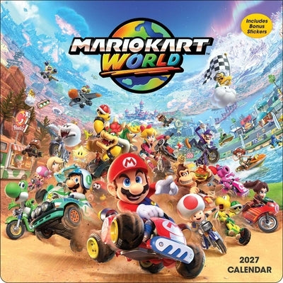 Mario Kart World 2027 Wall Calendar with Bonus Stickers by Nintendo