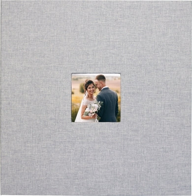 Gray Linen Photo Album (40 Self-Adhesive Pages) by