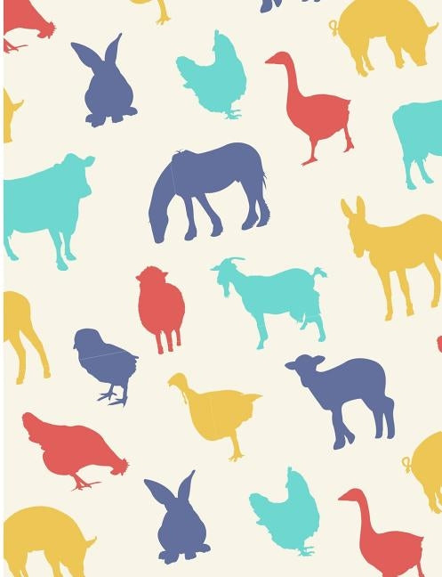 Farm Animal Pattern: Farm-yard Animals College Ruled Line Notebook by Sterling, Jen