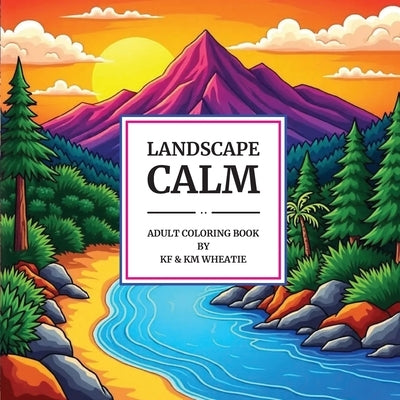 Landscape Calm: A uniquely shaped coloring book of captivating, mountain and serene landscapes designed to Reduce Stress, Refocus, and Bring Back the by Wheatie, Kf