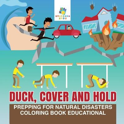 Duck, Cover and Hold Prepping for Natural Disasters Coloring Book Educational by Educando Kids
