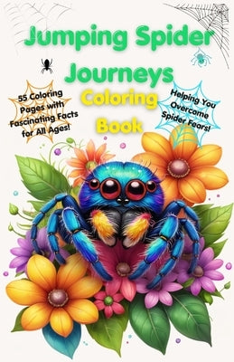 Jumping Spider Journeys Coloring Book: 55 Coloring Pages Complete with Fascinating Facts Suitable for Kids Up Overcome Arachnophobia Fears by Gōngzhǔ, Xi?ngmāo