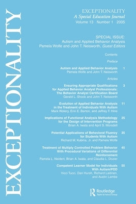 Autism and Applied Behavior Analysis: A Special Issue of exceptionality by Wolfe, Pamela