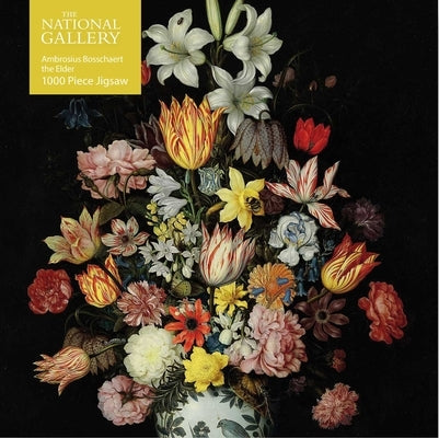 Adult Jigsaw Puzzle National Gallery Bosschaert the Elder: A Still Life of Flowers: 1000-Piece Jigsaw Puzzles by Flame Tree Studio