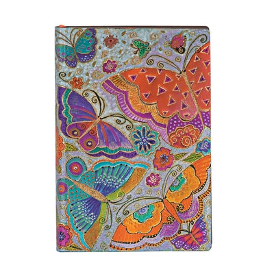Flutterbyes Mini Lined Softcover Journal, 176pg, 100gsm, Laurel Burch Collection by Paperblanks (Playful Creations) by Paperblanks