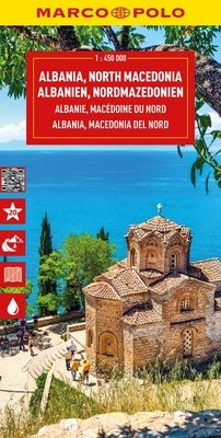 Albania, North Macedonia Marco Polo Map by Polo, Marco