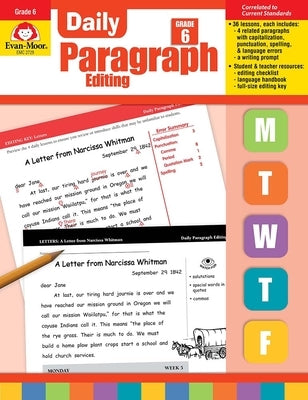 Daily Paragraph Editing, Grade 6 Teacher Edition by Evan-Moor Corporation