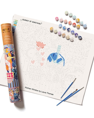 Kitchen Window Paint by Numbers Kit & Canvas - DIY Adult Craft Kit - Artist Designed by Something, Journey Of