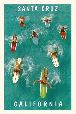 The Vintage Journal Surfers from Above, Santa Cruz, California by Found Image Press