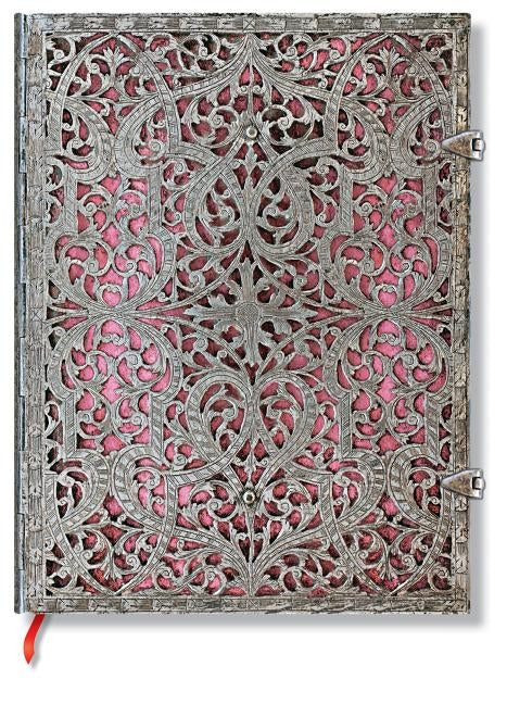 Blush Pink Ultra Lined Hardcover Journal, 240pg, 120gsm by Paperblanks (Silver Filigree Collection) by Paperblanks