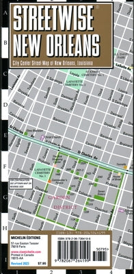 Streetwise New Orleans Map- Laminated City Center Street Map of New Orleans, Louisiana by Michelin