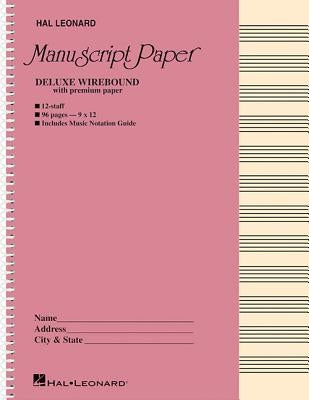 Deluxe Wirebound Premium Manuscript Paper (Pink Cover) by Hal Leonard Corp