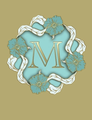 M: 100 Pages 8.5 X 11 Monogram Notebook College Ruled Line Paper by Rwg