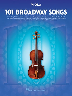 101 Broadway Songs for Viola by Hal Leonard Corp