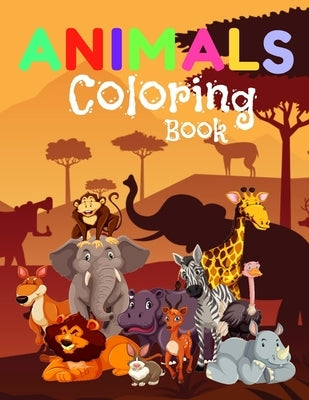 Animals Coloring Book: Great Gift for For Kids, Boys & Girls. 28 unique cute animal pictures! Wild Animals from the Jungle! by Edia Coloring, Herm