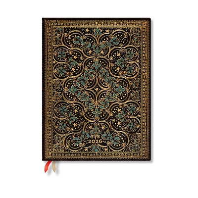 Paperblanks 2026 Restoration the Queen's Binding 12-Month Planner Flexis Ultra Day-At-A-Time Elastic Band 432 Pg 80 GSM by Paperblanks